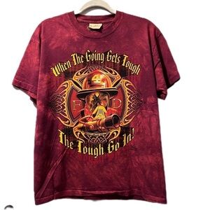 The Mountain Fireman tee red new no tag